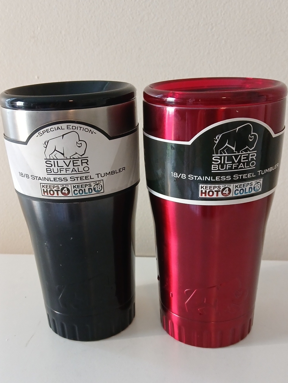 Silver Buffalo Stainless Steel Tumbler - Black